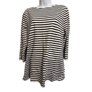 NWOT Izaac Mizrahi Live Large Black & White Top